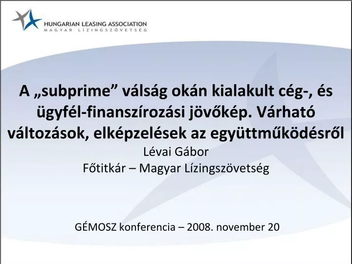 g mosz konferencia 2008 november 20