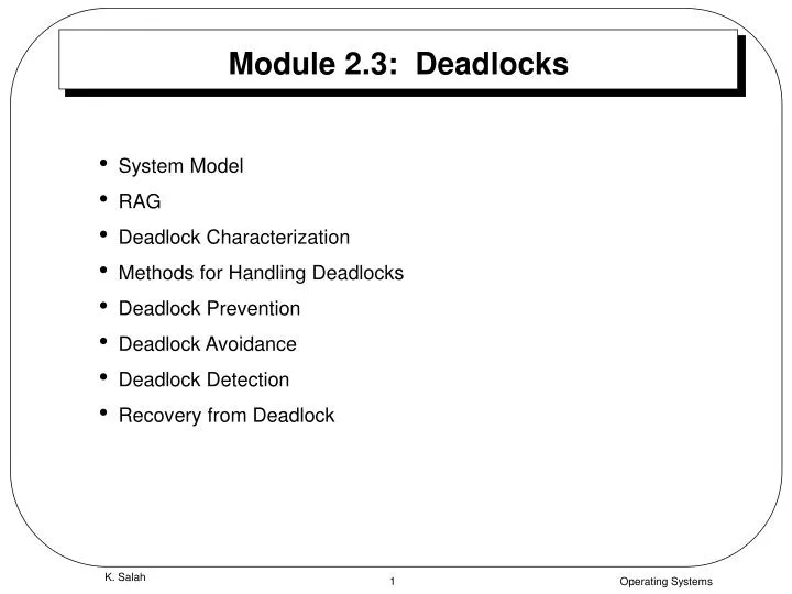 module 2 3 deadlocks