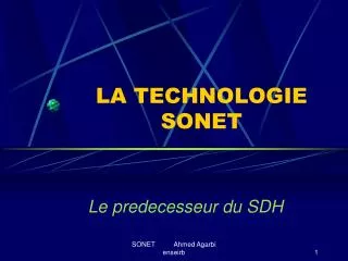 la technologie sonet