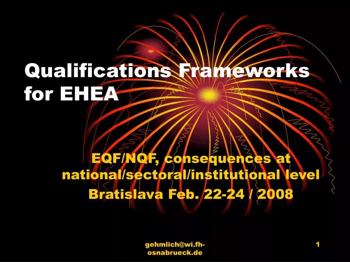 qualifications framework s for ehea