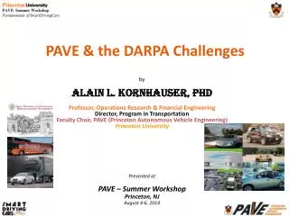 PAVE &amp; the DARPA Challenges