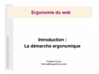 ergonomie du web