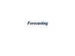 Forecasting - slide 1
