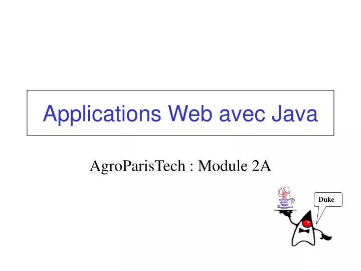 applications web avec java
