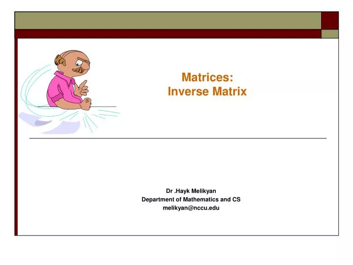 matrices inverse matrix