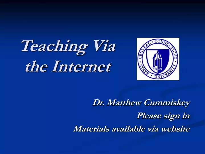 teaching via the internet