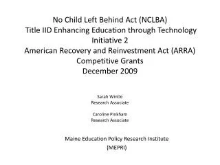 Maine Education Policy Research Institute (MEPRI)