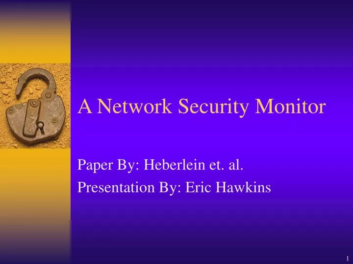a network security monitor