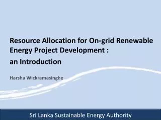 Sri Lanka Sustainable Energy Authority