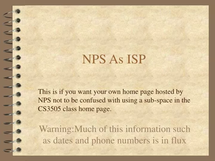 nps as isp