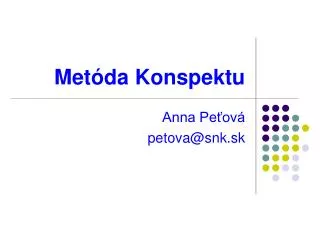 met da konspektu