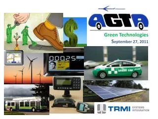 Green Technologies S eptember 27, 2011