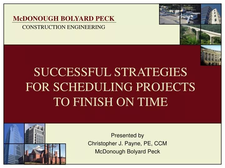 successful strategies for scheduling projects to finish on time