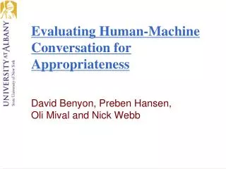 Evaluating Human-Machine Conversation for Appropriateness