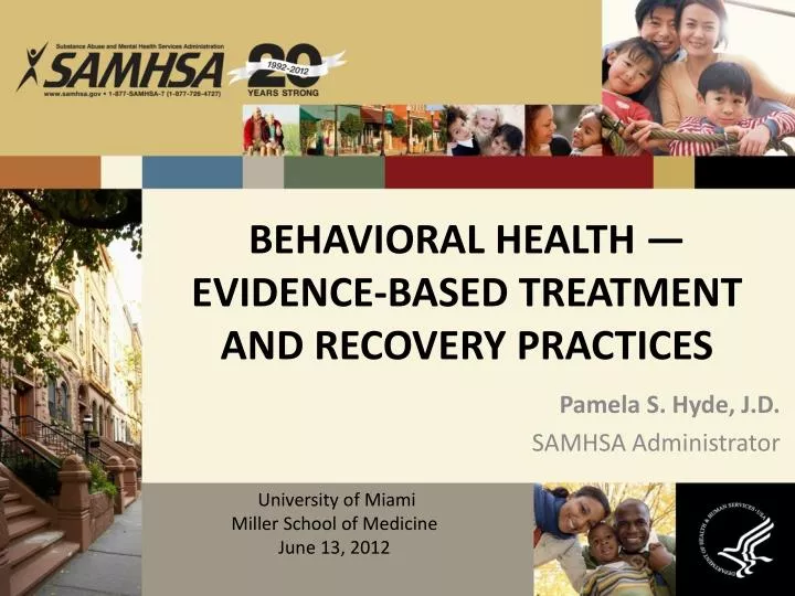 behavioral health evidence based treatment and recovery practices