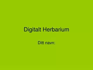 Digitalt Herbarium