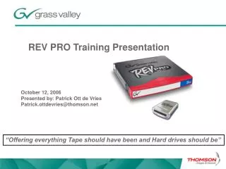 REV PRO Training Presentation