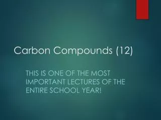 carbon compounds 12