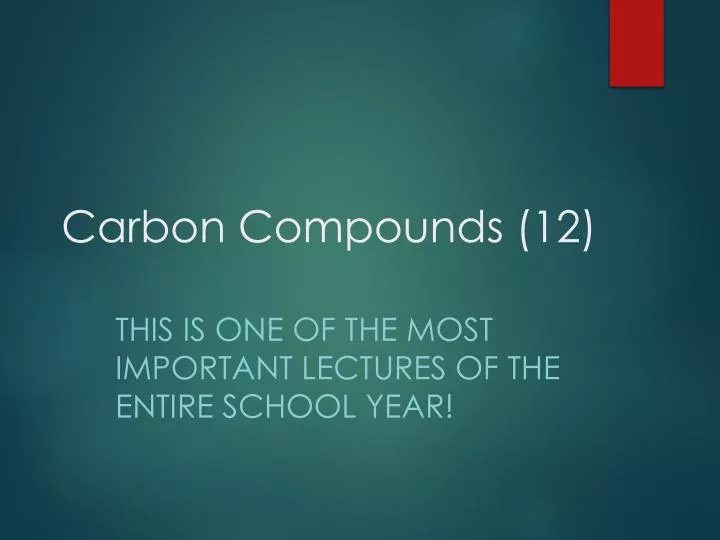 carbon compounds 12