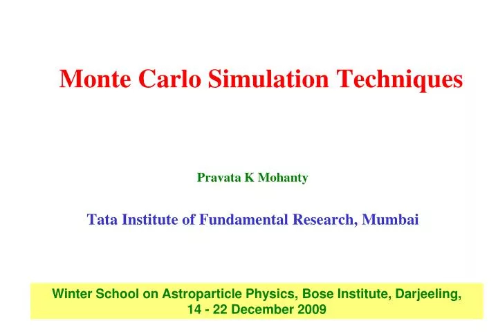 pravata k mohanty tata institute of fundamental research mumbai