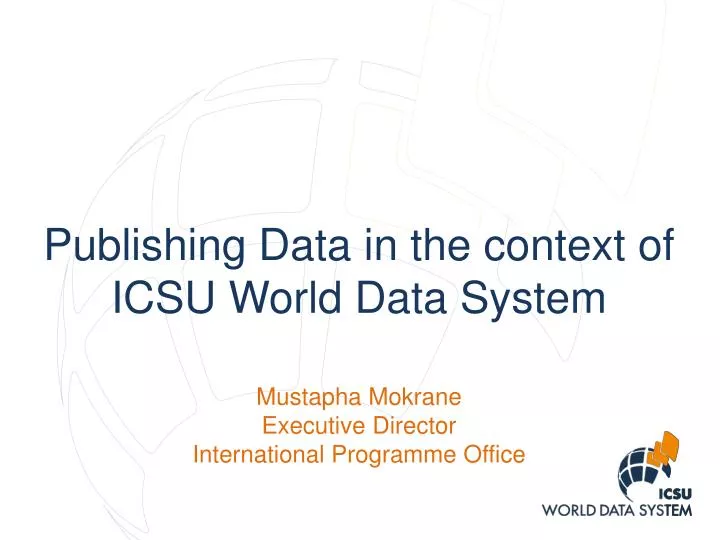 publishing data in the context of icsu world data system