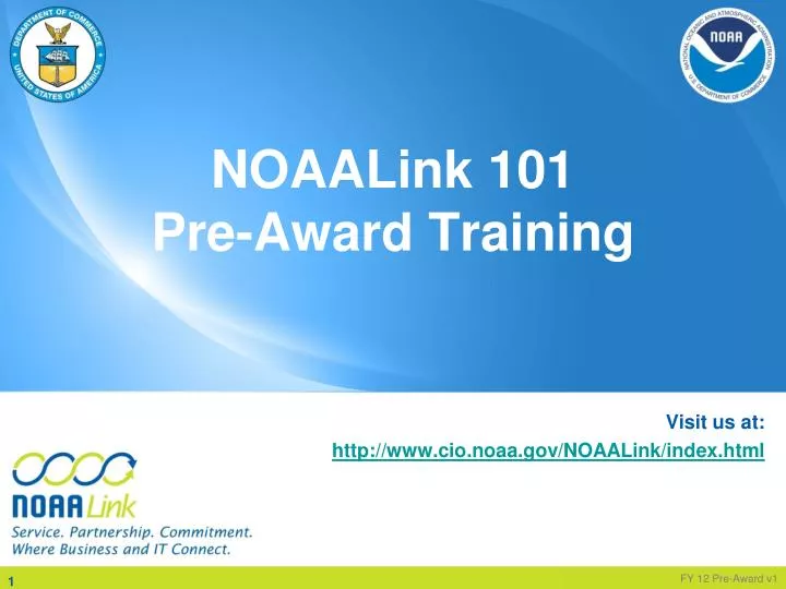 noaalink 101 pre award training