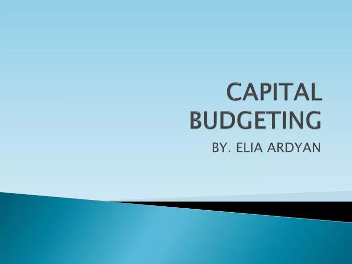 capital budgeting