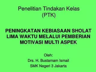 penelitian tindakan kelas ptk