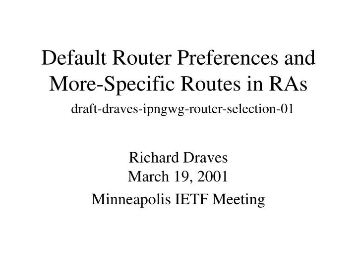 default router preferences and more specific routes in ras