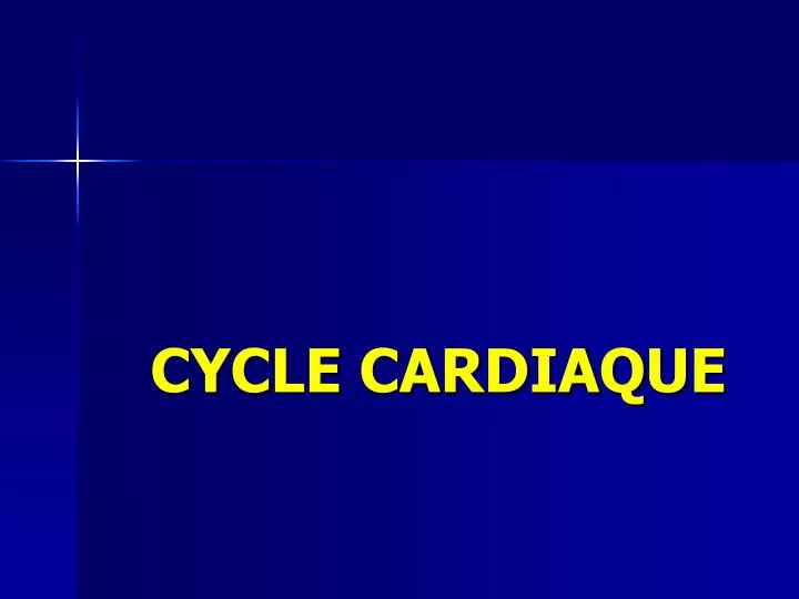 cycle cardiaque