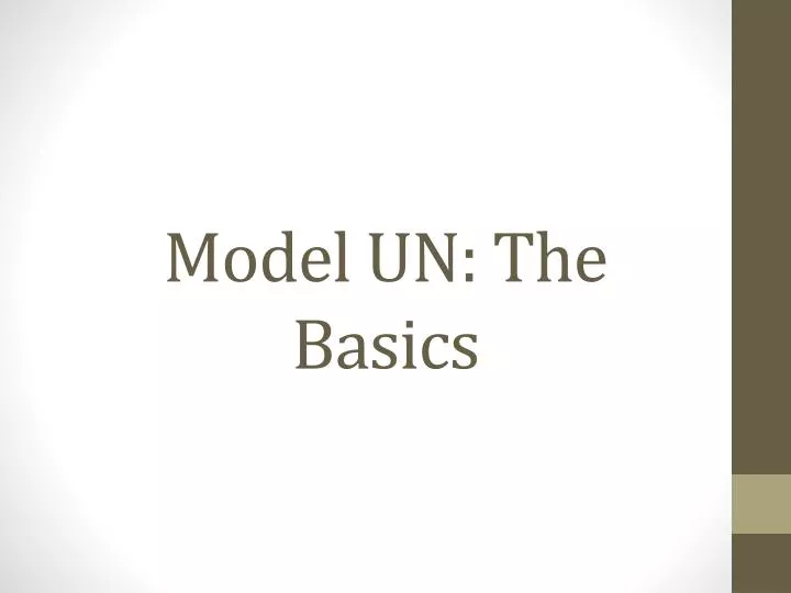 model un the basics