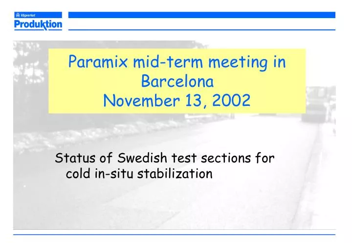 paramix mid term meeting in barcelona november 13 2002