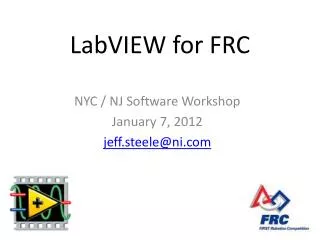 LabVIEW for FRC