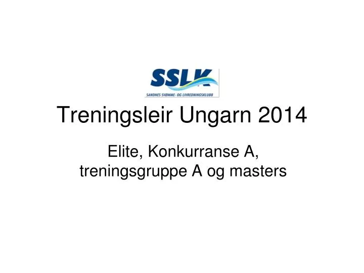 treningsleir ungarn 2014