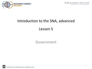 Introduction to the SNA, advanced Lesson 5