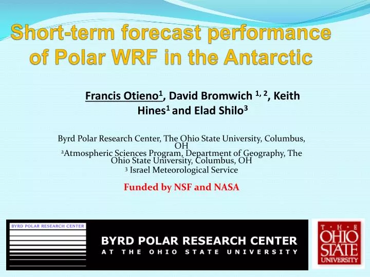 short term forecast performance of polar wrf in the antarctic