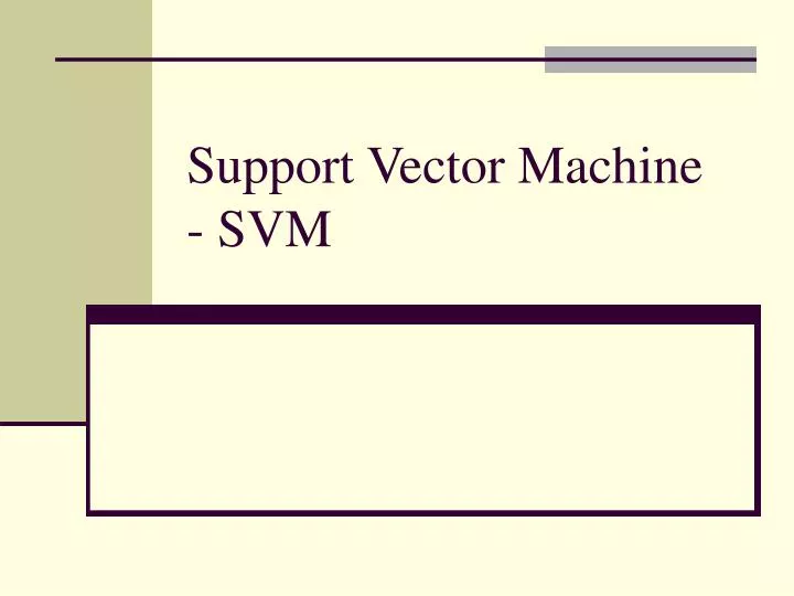 support vector machine svm