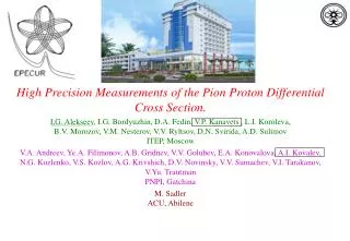 High Precision Measurements of the Pion Proton Differential Cross Section.