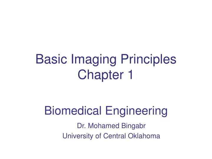 basic imaging principles chapter 1