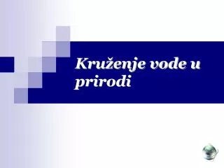 kru enje vode u prirodi