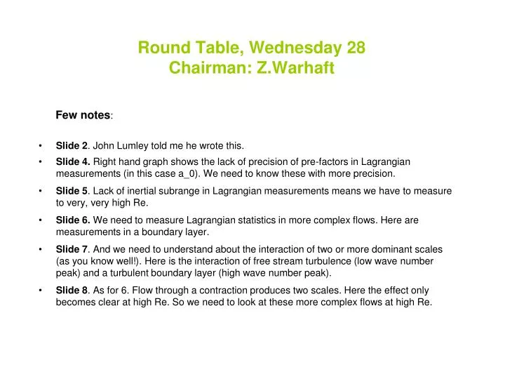 round table wednesday 28 chairman z warhaft
