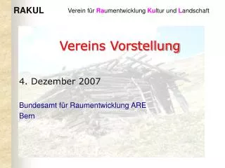 vereins vorstellung