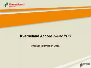 Kverneland Accord i-drill PRO
