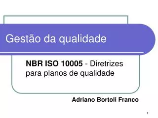 gest o da qualidade