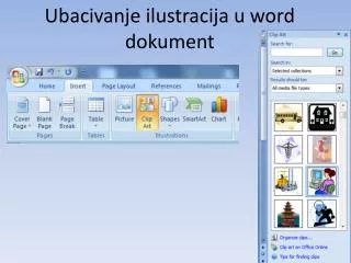 ubacivanje ilustracija u word dokument