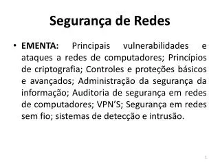 seguran a de redes