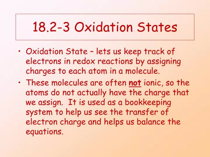 18 2 3 oxidation states