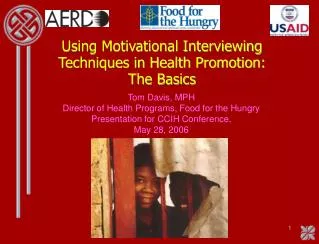 Using Motivational Interviewing Techniques in Health Promotion: The Basics