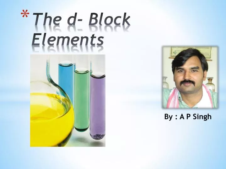 the d block elements