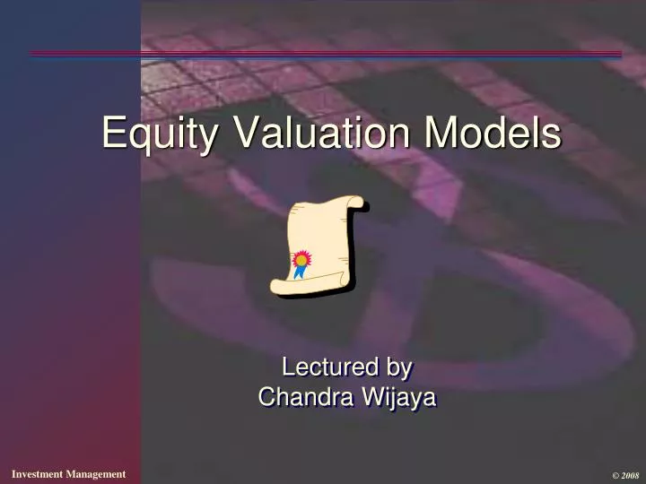 equity valuation models